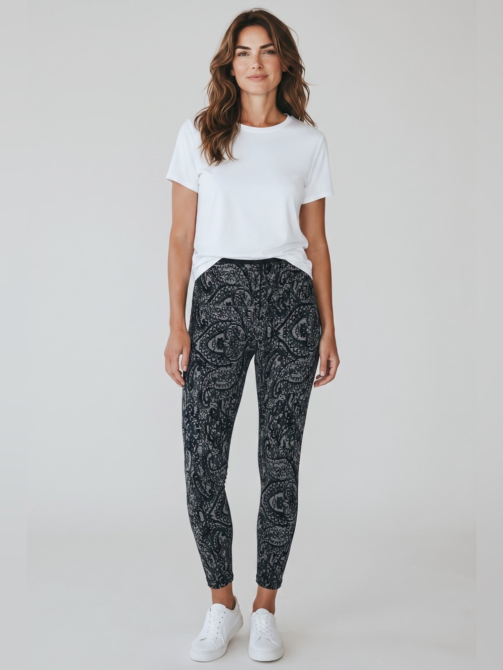 Lysse Lace Knit Leggings // Black // Small
